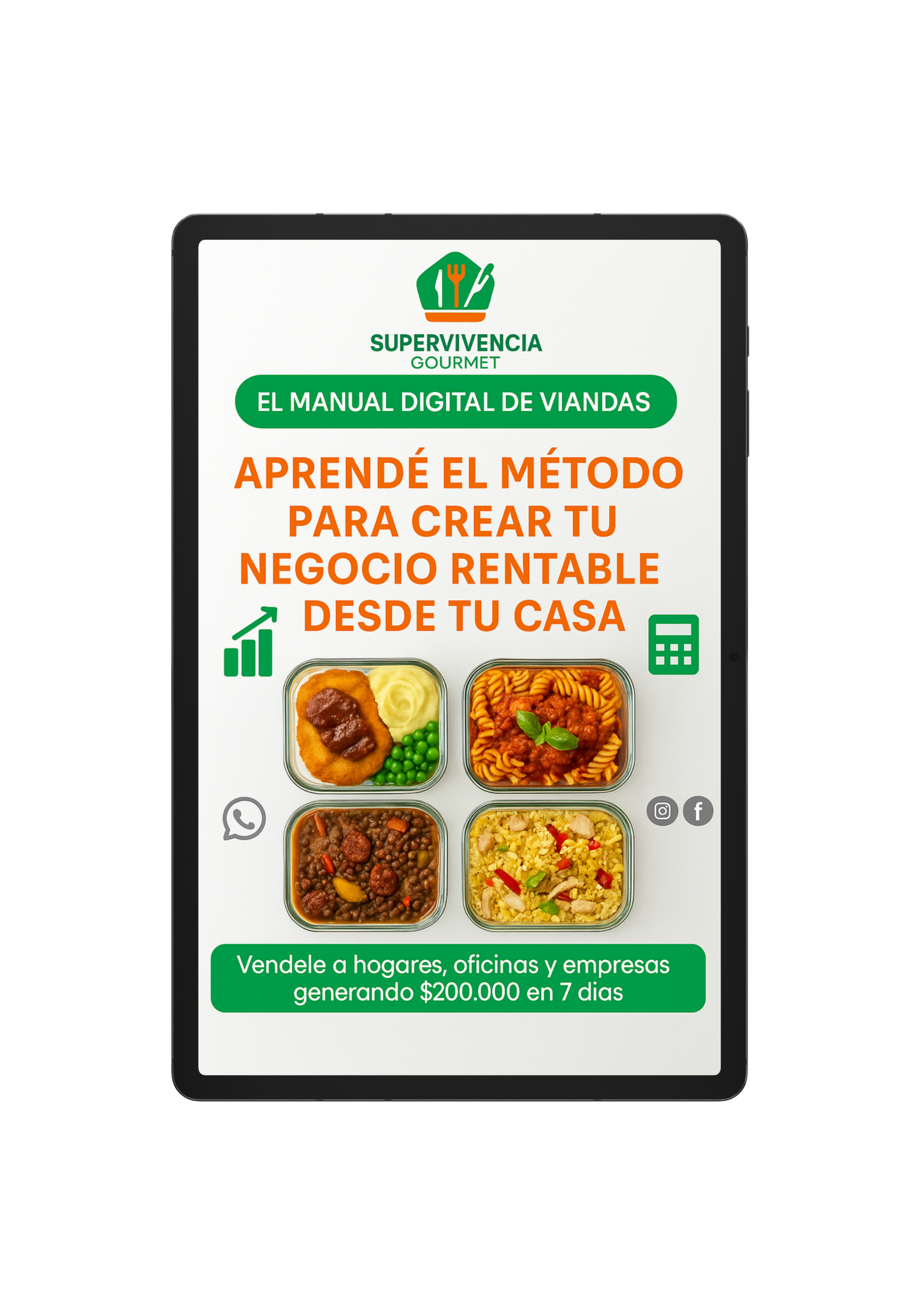 Supervivencia Gourmet - El manual digital del negocio de viandas caseras + 8 BONUS GRATIS